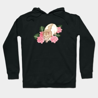 Rat with Flowers Hoodie